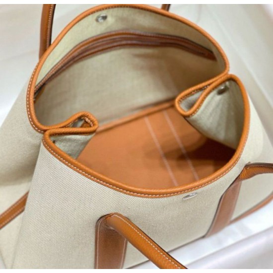 Replica Hermes Garden Party 36cm Bag Toile and Gold 