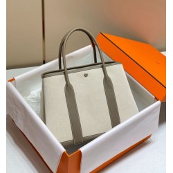 Replica Hermes Garden Party 36cm Bag Toile and Taupe 