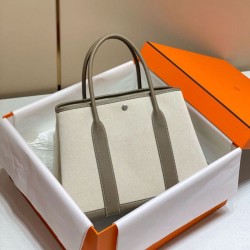Replica Hermes Garden Party 36cm Bag Toile and Taupe 