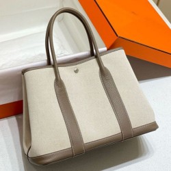 Replica Hermes Garden Party 36cm Bag Toile and Taupe 