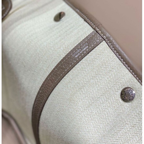 Replica Hermes Garden Party 36cm Bag Toile and Taupe 