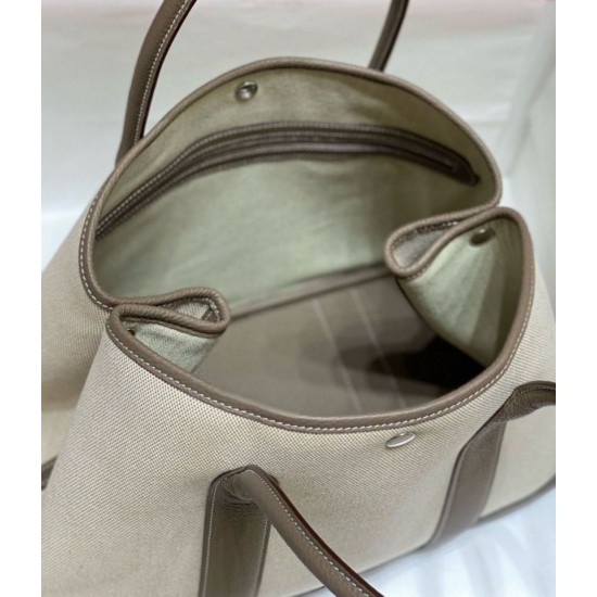 Replica Hermes Garden Party 36cm Bag Toile and Taupe 