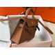 Fake Hermes Kelly Mini II Bag Gold Epsom  Replica