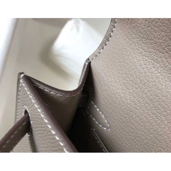 Replica Hermes Kelly Mini II Bag Gris Asphalt Epsom 