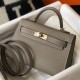 Replica Hermes Kelly Mini II Bag Gris Asphalt Epsom 