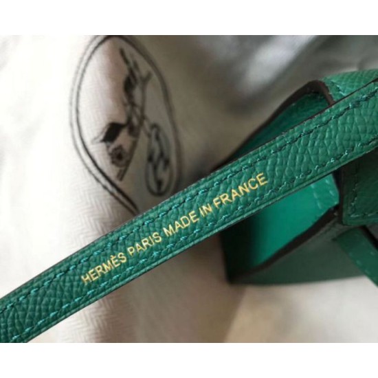 Replica Hermes Kelly Mini II Bag Malachite Epsom 