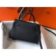 Replica Hermes Kelly Mini II Bag Black Epsom 