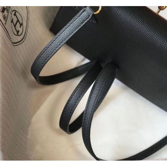 Replica Hermes Kelly Mini II Bag Black Epsom 