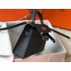 Replica Hermes Kelly Mini II Bag Black Epsom 
