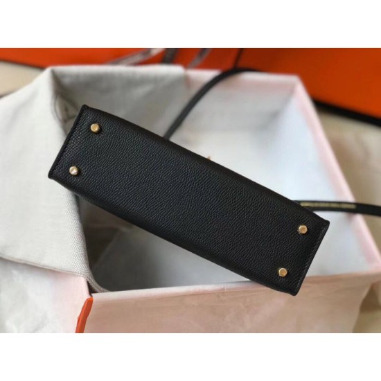 Replica Hermes Kelly Mini II Bag Black Epsom 