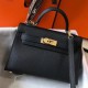 Replica Hermes Kelly Mini II Bag Black Epsom 