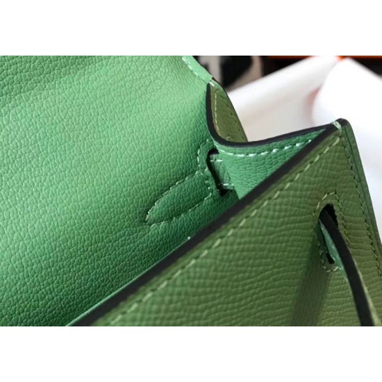 Fake Hermes Kelly Mini II Bag Vert Criquet Epsom  Replica