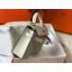 Fake Hermes Kelly Mini II Bag White Epsom  Replica