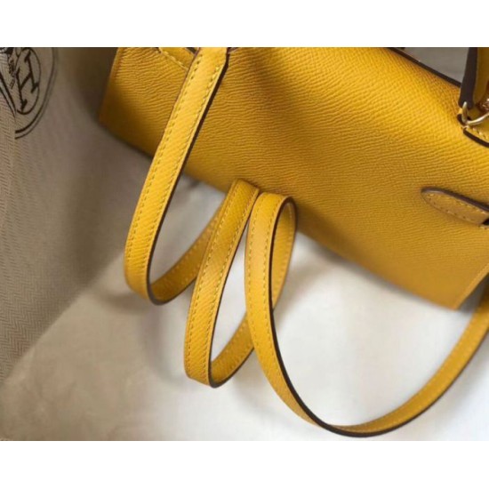 Replica Hermes Kelly Mini II Bag Yellow Epsom 