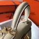 Replica Hermes Mini Kelly 20cm Bag Craie Clemence 