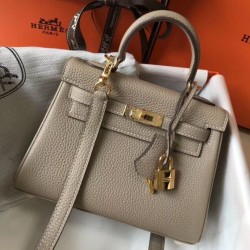 Replica Hermes Mini Kelly 20cm Bag Grey Clemence 
