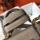Replica Hermes Mini Kelly 20cm Bag Grey Clemence 