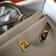 Replica Hermes Mini Kelly 20cm Bag Grey Clemence 