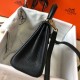 Replica Hermes Mini Kelly 20cm Bag Black Clemence 