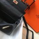Replica Hermes Mini Kelly 20cm Bag Black Clemence 