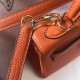 Replica Hermes Mini Kelly 20cm Bag Orange Clemence 