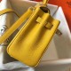 Fake Hermes Mini Kelly 20cm Bag Yellow Clemence  Replica