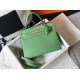 Replica Hermes Kelly 25cm Sellier Bag Vert Criquet Epsom 