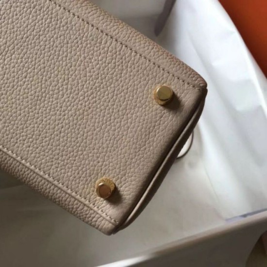 Replica Hermes Kelly 28cm Retourne Bag Argile Clemence 