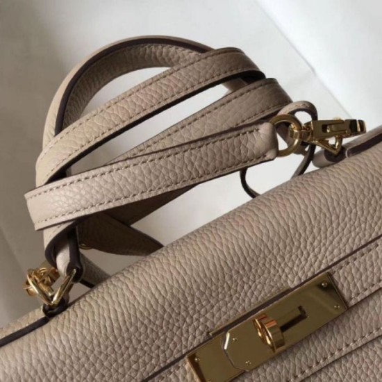 Replica Hermes Kelly 28cm Retourne Bag Argile Clemence 