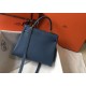 Replica Hermes Kelly 28cm Retourne Bag Blue Agate Clemence 