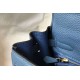Replica Hermes Kelly 28cm Retourne Bag Blue Agate Clemence 