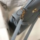 Replica Hermes Kelly 28cm Retourne Bag Blue Lin Clemence 