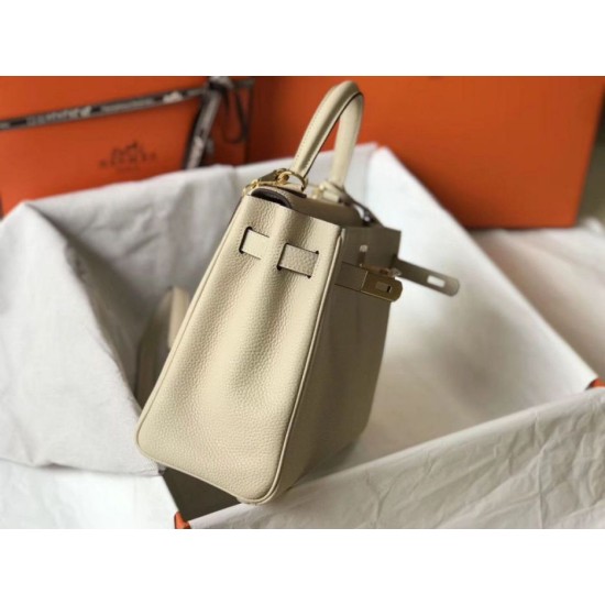 Replica Hermes Kelly 28cm Retourne Bag Beton Clemence 