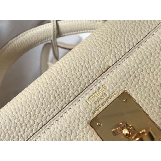Replica Hermes Kelly 28cm Retourne Bag Beton Clemence 