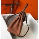 Replica Hermes Kelly 28cm Retourne Bag Gold Clemence 