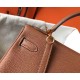 Replica Hermes Kelly 28cm Retourne Bag Gold Clemence 