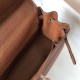 Replica Hermes Kelly 28cm Retourne Bag Gold Clemence 