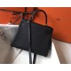 Fake Hermes Kelly 28cm Retourne Bag Black Clemence  Replica