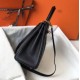 Fake Hermes Kelly 28cm Retourne Bag Black Clemence  Replica