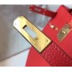 Fake Hermes Kelly 28cm Retourne Bag Red Clemence  Replica