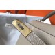 Replica Hermes Kelly 28cm Retourne Bag Tourterelle Clemence 