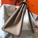 Replica Hermes Kelly 32cm Retourne Bag Argile Clemence 