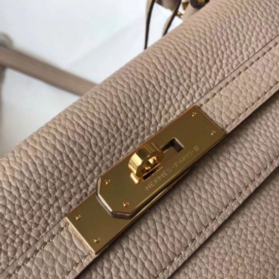 Replica Hermes Kelly 32cm Retourne Bag Argile Clemence 