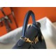 Fake Hermes Kelly 32cm Retourne Bag Blue Agate Clemence  Replica