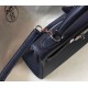 Replica Hermes Kelly 32cm Retourne Bag Navy Blue Clemence 