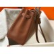Replica Hermes Kelly 32cm Retourne Bag Gold Clemence 