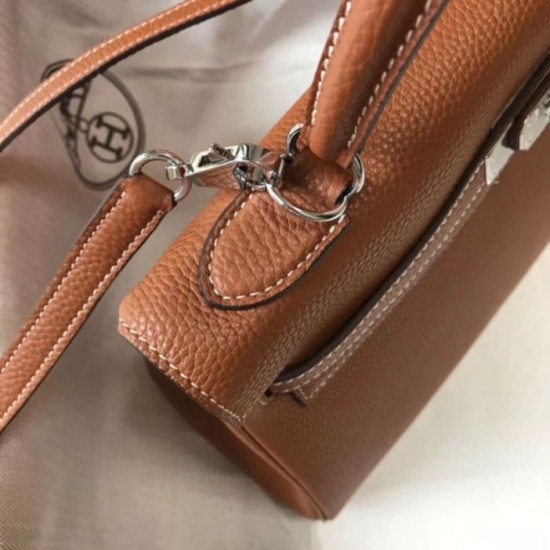 Replica Hermes Kelly 32cm Retourne Bag Gold Clemence 