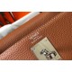 Replica Hermes Kelly 32cm Retourne Bag Gold Clemence 