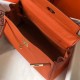Replica Hermes Kelly 32cm Retourne Bag Orange Clemence 