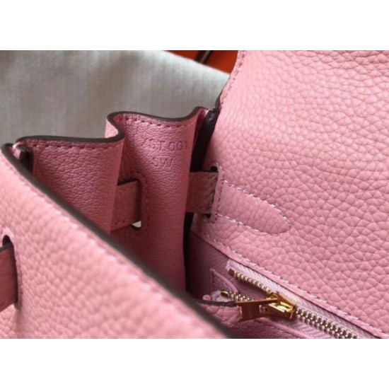 Replica Hermes Kelly 32cm Retourne Bag Pink Clemence 